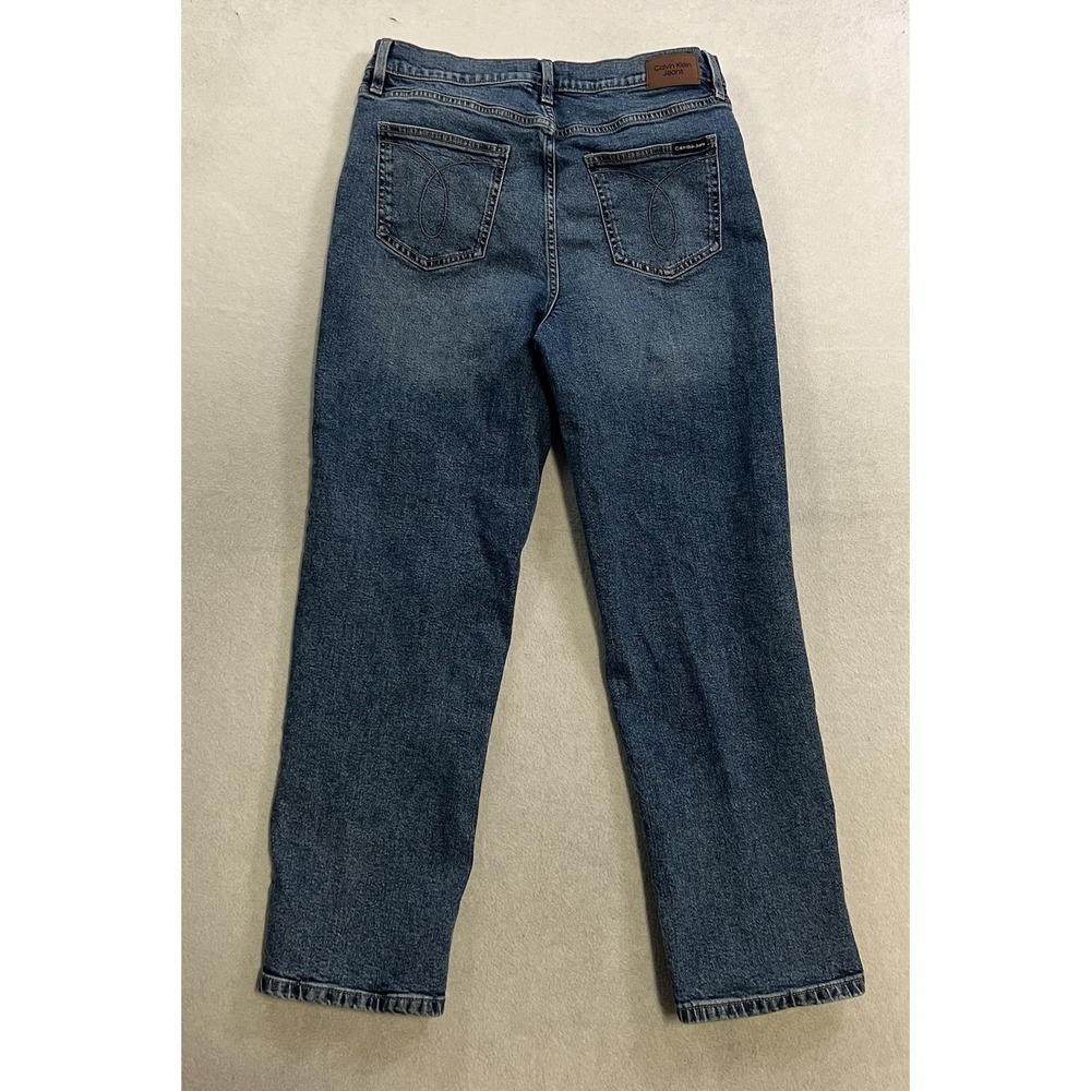 Calvin Klein Jeans Women's Size 10 Blue Denim Stretch Medium Wash Straight Leg